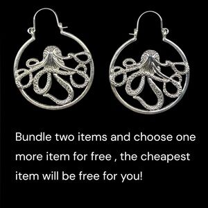 Intricate Silver Octopus Earrings